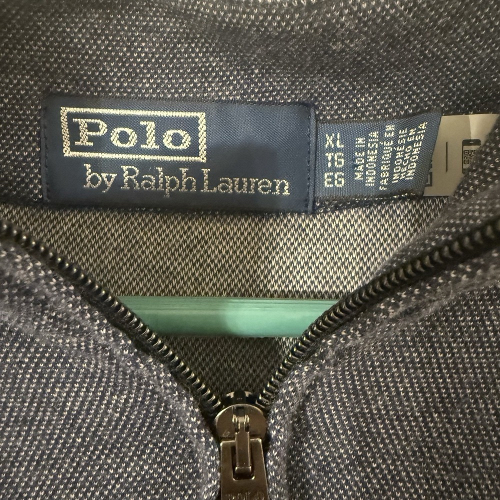 Polo Ralph Lauren Double-Knit Jacquard 1/4 Zip Sweater Mens XL Tag Authenticator - Picture 3 of 8